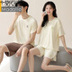 Modales Paar Pyjamas Männer Sommer Modale Frauen mit Brustpolster Kurzarm Shorts Herren Sommer cooler Freizeitkleidung 01n15807 Frauen 01n15607 Männer m Frauen-