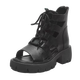 Belle Sandales à pointe de poisson pour femmes 2025 Nouvelle cale polyvalente Solemn épaisse Wenzhou en cuir souple Répandre à glissière haute chaussures romaines Huidong Sandales de thé au lait féminin 20 Sandales pour femmes 2025 Nouveau style 39