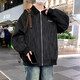 
Woodpecker (TUCANO) jacket for men's spring and autumn 2025 new jacket trendy brand thin tops for teenagers and handsome casual workwear jacket K15832 black gray 4XL