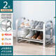 Zhewe Edelstahl Schuhgepackungsschuhschrank 2025 Neue raumsparende Türverstärkte Dicked Rack SN6636 Edelstahl-3-Schicht vier Stahlrohre 60 cm
