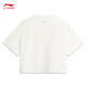 Li ning Toy Story Joint Serie 丨 T-Shirt Frauen 2025 Neues loser Kurzarm-Kulturhemd AHSV690 MILK WHITE-1 L.