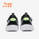 ANTA Children's Sandals Men's Big Children's Shoes 2025 Summer New Product Baotou Lightweight Outdoor Soft Elastic Beach Shoes Black/Anthracite Gray-3 35