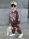 
G. DUCKKIDS boys spring and autumn sweatshirt set for children's spring clothes, fashionable and handsome spring long clothes, sports two-piece set, purple spring and autumn two-piece set, 14066Jin[Jin equals 0.5 kg], within 140 cm, equal to 140 cm, equal size