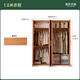 Genji Muyu solid wood wardrobe home bedroom cherry wood wardrobe storage cabinet 1.8/2.2m high-tech partition