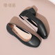 Signew (Signew) Dicke Fersen-Frauen-Single-Schuhe Leuchtmund Lederschuhe pendeln Frauenschuhe Sommer High Heels Q5009-12 Black 35
