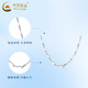 China gold PT950 platinum necklace for women platinum plain chain without pendant sweater clavicle chain holiday birthday gift for friends PT950 platinum melon seed chain about 3.5g