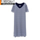 Modal Korean lose Nachthemd mit mittlerer Länge Pyjamas Frauen reine Baumwolle Sommer kurzärmelig rundes Hals loser schwangerer Frauen Hauskleidung Langer Rock Fu9902 m 160