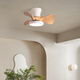 
Weather vane (FXB) Nordic indoor ceiling fan lights simple modern ceiling fan lights children's room bedroom with electric fan integrated chandelier frequency conversion 22-671A white hanger - white leaf full spectrum + light-changing remote control