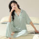 Kaizitu Modal women's pajamas and home clothes set comfortable short-sleeved trousers for wear outside 12108 [soft modal, breathable and comfortable] M [90-100Jin [Jin equals 0.5 kg]]