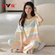 Yalu Pyjamas für Frauen im Sommer Reine Baumwolle kurzärmelige Hosen 2025 Neue Sommer-Frauen-Internet-Promi-Kleidung-Set -9716 2xl [Empfohlen 140-160jin [Jin gleich 0,5 kg] tragen]