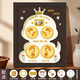 Shantoulin Village Year of Snake Baby Hand and Footprint Photo Frame Souvenir Baby Fetal Umbilical Cord Collection Full Moon Hundred Days Newborn Hand and Footprints B12-inch White Frame Foreground Sijin Hollow White +