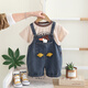 G.DUCKKIDS little yellow duck children's clothing boys summer suit 2025 new children's clothes one-year-old baby short-sleeved overalls two pieces red thin 90 sizes 1~2 years old [80-90cm]