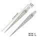 DITRON stainless steel high-precision gap ruler aperture ruler taper ruler 0-15mm stainless steel inner diameter ruler wedge feeler gauge double-sided metric and inch
