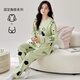 El juego de pijama de manga larga para mujeres de primavera y otoño viene con una algodón integrada de algodón integrado de algodón de gran tamaño de algodón de gran tamaño e invierno Hry1047 m (recomendado 75-95 Jin [Jin equivale a 0.5 kg])