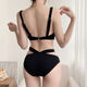 Tanbeiman One-piece Bikini Swimsuit Feminine Hot Spring Pure Desire Beach Wear Backless Suspender Swimsuit Large Size Jumpsuit One-piece Bikini Black L Size (Recommended 100-110 Jin Jin is equal to 0.5 kg) Three-dimensional slimming