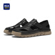 Hailan Home HLA Men's Shoes Summer Casual Sandals Men's Beach Shoes Breathable Outdoor Sandals K088 Black 42
