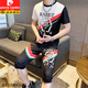Pierre Cardin Cardin Europe à manches courtes de la marque d'été à manches courtes T-shirt à séchage rapide pour les tenues masculines un ensemble complet de beaux t 826 costume noir mince l adapté à 105-120jin [Jin est égal à 0,5 kg]