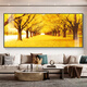 Sala de estar de piso dorado Pinturas colgantes Modern Atmosférico Fondo de fondo Decoración de paredes Pinturas Golden Avenue Pinturas al óleo Murales 3294-Hongyun Hangtou-B Pinturas de porcelana de cristal Strong 240*100m3.51