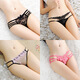 Yan Beiwei modal sexy Spitzenunterwäsche für Frauen, hohle markless große Größe neuer Low-T-Tanga-Briefs 922 Black 239 Black 234 Blue 983 Red 4 Streifen M [80-110Jin [Jin gleich 0,5 kg]]]