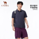 骆驼（CAMEL）男装POLO衫男春夏透气凉感宽松短袖翻领半袖速干跑步上衣 5012 M