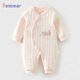 KELIXIONG baby jumpsuit autumn and winter pure cotton warm newborn clothes quilted men's and women's baby romper pajamas autumn rich orange 90cm