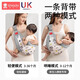 Xin'ans Baby-Holding-Artefaktkabelbaum, befreiende Hände, Neugeborene, Frontbabys, Kinder, einfache Gurte, horizontale Umarmungen [Ice Seide atmungsaktiv] Gray-Fubao Menglong