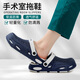 Jieliya Sala de operaciones zapatillas Men usa Eva Anti-Odorant Anti-Slip Nurse Nurse Medical Sole Hole Shoes Men Navy Blue 42-43 [Adecuado para tamaños 41-42]