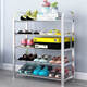 Zhewe Edelstahl Schuhgepackungsschuhschrank 2025 Neue raumsparende Türverstärkte Dicked Rack SN6636 Edelstahl-3-Schicht vier Stahlrohre 60 cm