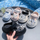 G.Duckkids Children's Eva Hole Schuhe 2025 Sommer Mode -Strass -Steine im koreanischen Stil auf der Außenseite Wege Girls weicher Sohle Anti -Slip -Strandschuhe rosa weiß 24 -25 Größe in Größe ca. 16 cm