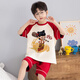 Langsha (Langsha) Kinder-Pyjama-Jungen Sommer Kurzarm Thin Cotton Home Anzug Little Jungen Sommermitte und große Kinder Studenten Lt694 130 empfohlen 120-130 cm/55jin [Jin gleich 0,5 kg]