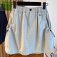 Trumpchi Vadern Corée Version Summer Fat Mm Plus taille 300 Jin [Jin est égal à 0,5 kg] Design Touching Toling Retro Jirt Jupe courte Femmes Loose Loose Raire Black R831 4xl 240-300 Jin [Jin est égal à 0,5 kg]