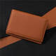 HANATORA flower tiger card bag men and women cowhide high-end business bank card case mini card clip card bag ID gift box gift brown