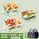 Lock Lock (Lockknlock) Glas Brotdbox Mikrowellenheizung Special für studentische Büroangestellte Bringen Sie Lunchbox Frische Box Trennwand Versiegelte Mittagsschale [Matcha Green] Da Chang Sandi-+ Runde Suppe 1050 ml