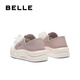 Belle (Belle) Zapatos de tablero de dos puertas para mujeres 2025 Autumn New Bindo arco grueso con planta espesa zapatos casuales B2629cm5 Purple 37 (235 mm)