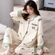 Kpdwfms pure cotton pajamas for women in spring and autumn long-sleeved cardigan for all cotton four-season home clothing two-piece set NSALM-QZ9227 M (recommended weight 75-95 Jin [Jin equals 0.5 kg]) All size