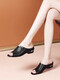 
Red Finger Blue Broken Size Genuine Leather Sandals for Women 2025 Summer Outdoor Fashion Thick Heel Flat Soft Leather Fish Mouth Sandals Beige (Spot Free Insurance) 37