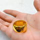 Ou Xinfu's popular gold-covered silver loach back open ring, pure gold 999 pure silver, the same gold ring from the gold store as a gift. Gold-covered silver loach back open ring, gold-covered 2.5 grams - total weight about 9 grams