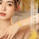老凤祥四叶草黄金手链女足金转运珠金手镯生日礼物送女友妈妈老婆纪念日 足金四叶草转运珠*配银镯子+品牌礼盒
