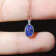 IosnIOSN silver inlaid natural Tanzania tanzanite pendant, main stone size 5*7mm, free necklace to support identification, main stone 5*7mm