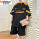 Meiluobon Meloban Ice Silk Silk à manches courtes T-shirt Boy Junior et Senior High School Dishing Strying Suring pour jeunes et beaux grands enfants Sports Shorts 6626 METTERS NOIR M RÉFÉRENCE 90-115 JIN [JIN ÉQUILATIONS 0,5 kg]