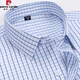 皮尔卡丹（pierre cardin）夏季棉质男士短袖衬衫中年商务休闲条纹免烫衬衣男爸爸装 6627 38