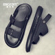 Snguny High-классная световая бренда Luxury Brand Sandals Мужчина 2025 летние новые повседневные универсальные мягкие пляжные обувь носить без скольжения и прохладные черные 9903 38 (240 мм)