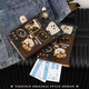 
Yunshun Passport Clip Certificate Pack Protection Case Multi-function Card Pack Travel Portable Clip Card Package Storage Air Ticket Driver's License Multi-function Card Package [Secret Cat and Dog]