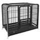 Dog cage small dog indoor stainless steel cage with toilet Shiba Inu Corgi pet cage dog fence thick and reinforced 78#785067cm classic black