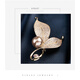 SNQP official quality Swarovski leaf brooch suit brooch for Valentine’s Day gift to girlfriend 9841-design leaf brooch