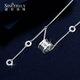 Shengshi Qiyuan pt950 platinum necklace for women platinum platinum necklace women's sweater chain new platinum small waist necklace for girlfriend 14.16g heart-beating small waist necklace
