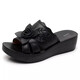 Prince Yierkang Prix spécial Clai de cariot Mère Sandales Slippers pour femmes 25 Summer New Style Wear non glissée d'âge moyen et âgé de plage de plage noir 40
