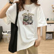 T-shirt intelligent à manches courtes pour les femmes 2025 Summer Korean Style Loose Slim chic Hong Kong Style Design Top Ins Trendy 679 # White L