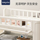 
BABYVIVA diaper table baby care table baby diaper change massage touch integrated multi-functional movable newborn baby crib cloth table + latex pad + latex pillow + 6 storage boxes + 3 others Assembly Frame structure