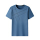 Montagut-Sommerkleidung, mittlere und ältere Sommerrunde Hals kurzärmelige T-Shirt für Männer mittleren Alters, bequeme, atmungsaktiv, kühle und ice Seide Casual Top 691 Navy S 165 (empfohlen 110 Jin [Jin gleich 0,5 kg] oder weniger) oder weniger) oder weniger) oder weniger) oder weniger) oder weniger).